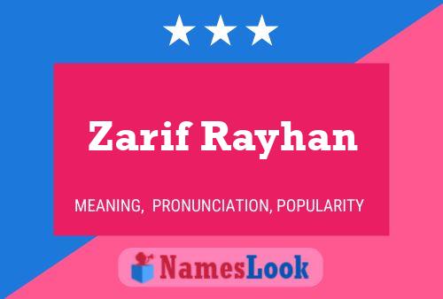 Zarif Rayhan Naam Poster