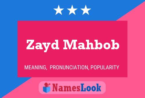 Zayd Mahbob Naam Poster