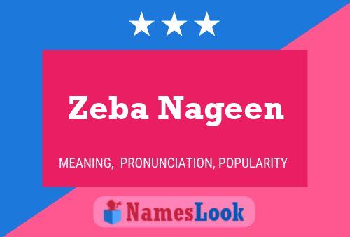 Zeba Nageen Naam Poster