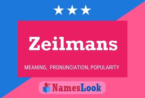 Zeilmans Naam Poster