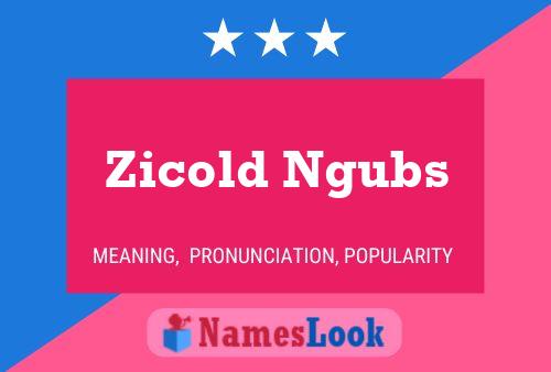 Zicold Ngubs Naam Poster