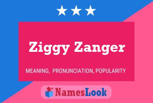 Ziggy Zanger Naam Poster