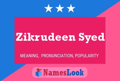 Zikrudeen Syed Naam Poster