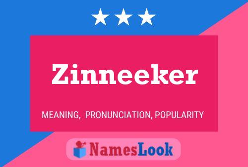 Zinneeker Naam Poster