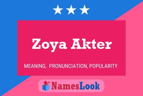 Zoya Akter Naam Poster