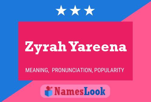 Zyrah Yareena Naam Poster